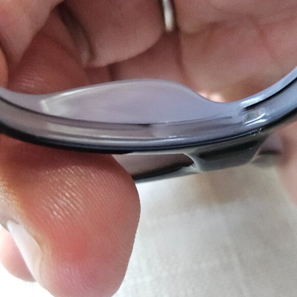 DKNY Oversized Black Square Glasses W Milky Baby Blue Interior Eyeglasses - Picture 13 of 16